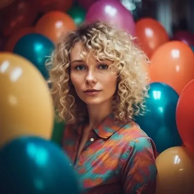 Cheesy with Sometimes you just have to hit the basic notes. I am only happy that we didn't need to inflate all the balloons as this whole scene didn't exist - AI artwork, 18 Apr 2023