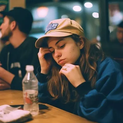 5AM in a bar. Shot by on 35mm Good thing there will be no hangover as she doesn't exist - AI artwork, 11 Apr 2023