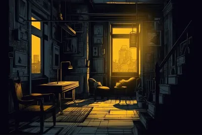 Alone in the city - AI artwork, 17 Apr 2023