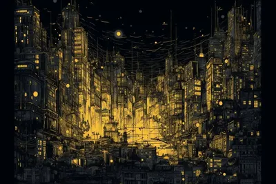 Alone in the city - AI artwork, 17 Apr 2023