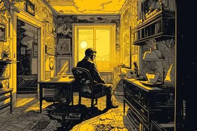 Alone in the city - AI artwork, 17 Apr 2023