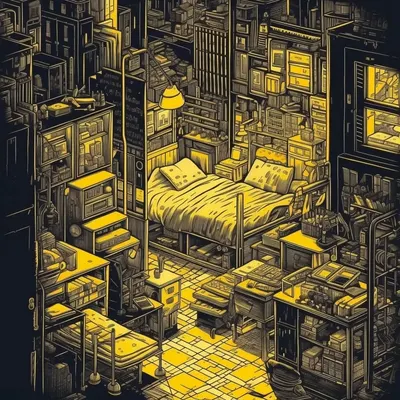 Black and yellow as complementary colors seemed like quite a perfect fit for this generation - AI artwork, 14 Apr 2023