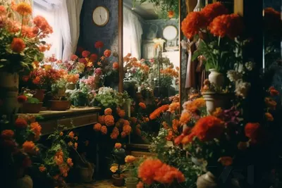 Saturdays flowers Set design made with - AI artwork, 13 May 2023
