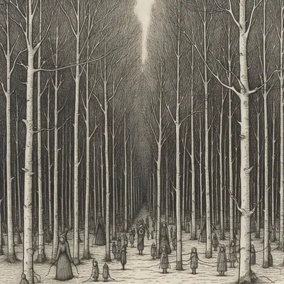 Ghosts of the Forest - AI artwork, 21 May 2023