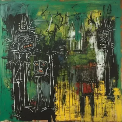 Another study. This time, I focused more on green and forest motives - AI artwork, 1 May 2023
