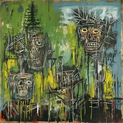 Another study. This time, I focused more on green and forest motives - AI artwork, 1 May 2023