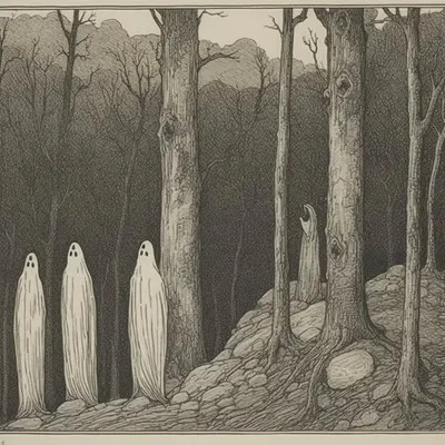 Ghosts of the Forest - AI artwork, 21 May 2023