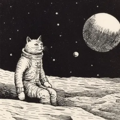 What would kittens do in space? - AI artwork, 3 May 2023