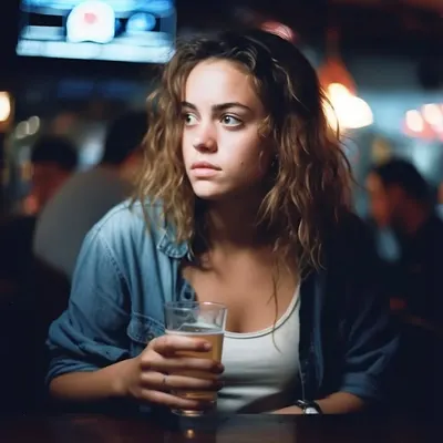 5AM in the bar. Part IV. Shot with on - AI artwork, 1 May 2023