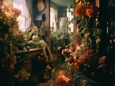 Saturdays flowers Set design made with - AI artwork, 13 May 2023