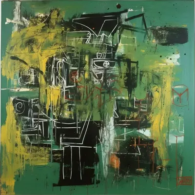 Another study. This time, I focused more on green and forest motives - AI artwork, 1 May 2023