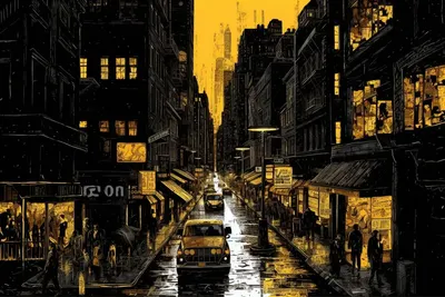 Exploration of the yellow city continues - AI artwork, 8 May 2023