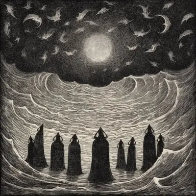Ghosts of the sea - AI artwork, 2 Jun 2023