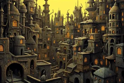 In a hidden corner of the world, there existed Lumina, a peculiar and vibrant city. Bathed in an ethereal glow, its buildings and streets exuded a luminescent radiance. Visitors were spellbound by its otherworldly beauty, wandering through architectural marvels and encountering inhabitants who radiated magic. Aerial acrobats defied gravity, musicians played starlight instruments, and artists brought paintings to life. Lumina became a social media sensation, drawing explorers with its luminescent charm. Yet, the city held mysteries: time flowed differently, and hidden portals whispered of unknown realms. Embracing the enigma, Lumina celebrated the extraordinary and beckoned those who yearned for enchantment and embraced the extraordinary within - AI artwork, 3 Jun 2023