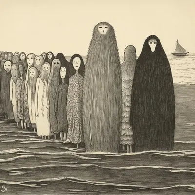 Ghosts of the sea - AI artwork, 2 Jun 2023