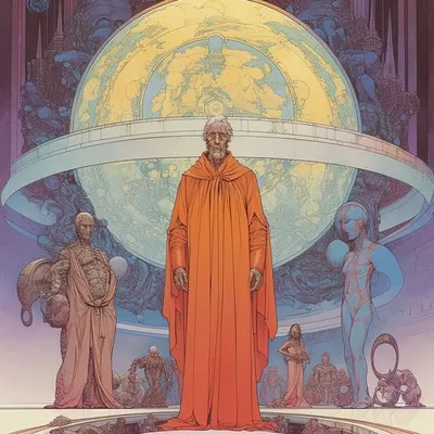 Oh mighty forces of the boundless cosmos, Hear our humble plea as it reaches across the stars, We beseech thee, celestial entities of infinite grace, Grant us your cosmic blessings in this earthly place. From the depths of the interstellar expanse, Where galaxies dance in a celestial trance, We seek your wisdom, vast and profound, To guide us in this world, where mysteries abound. Oh nebulous nebulae, swirl with cosmic might, Illuminate our path with your radiant light, Grant us knowledge of the cosmic tapestry, Unveil the secrets of the universe for us to see. Oh intergalactic energy, pulsating and bright, Infuse us with your power, ignite our inner light, Grant us the courage to explore the unknown, To venture beyond our limitations, into the great unknown. Oh stellar constellations, shining in the night, Guide us on our journey, show us what's right, In your celestial map, let us find our way, To traverse the galaxies, both near and far away. Oh celestial bodies, planets, moons, and stars, Grant us harmony and peace, healing our scars, May we be connected to the cosmic web, Bound by a universal love that never ebbs. As we gaze upon the heavens, so vast and wide, Let us find solace in your cosmic stride, In this prayer to the forces of space we send, May our spirits align and our souls transcend. Though this prayer be fictitious, born from imagination's play, Let it remind us of the wonders of the cosmos each day, For the forces of space, both real and surreal, Inspire awe and wonder, reminding us of what's real - AI artwork, 22 Jun 2023