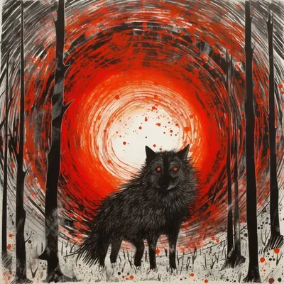 The wolf, majestic and mysterious, has always held a significant role in Slavic culture. As a symbol of strength, freedom, and intuition, this awe-inspiring creature has traversed the boundaries of the visible and invisible world, guiding us through the darkness of night and unknown territories. In this piece, the wolf embodies power that transcends reality, serving as a bridge connecting our everyday lives with the mystical universe. Furthermore, the full moon holds a special allure in this composition. In many cultures, it's seen as a time of illumination and revelation, where secrets are unveiled, and the unseen becomes visible. Just as the wolf howls at the full moon, this piece evokes a sense of connection to nature's rhythms and the cycles of life. Let's dive into vision, allowing the wolf to lead us through the unexplored realms of our imagination - AI artwork, 7 Jun 2023