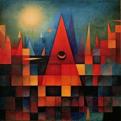 Nonfigurative art, also known as abstract art, is a style of art that does not attempt to represent an accurate depiction of visual reality. Instead, it uses shapes, colors, forms, and gestural marks to achieve its effect. The focus is often on expressing emotions, concepts, or perceptions. There are numerous prominent artists across various forms of art, eras, and styles. In the realm of nonfigurative or abstract art, a few key figures include: Wassily Kandinsky: Often credited as the pioneer of European abstract art. His work progressed from figurative painting to more abstract forms under the influence of music and spiritualism. Piet Mondrian: Known for his straight lines and primary colors, Mondrian's style, called 'De Stijl' or 'neoplasticism,' is one of the most recognized in abstract art. Jackson Pollock: Famous for his 'drip paintings,' Pollock is a prominent figure in the abstract expressionist movement. His works are characterized by large canvases splattered with paint, creating an energetic, chaotic effect. Mark Rothko: Known for his 'color field' paintings which consist of large areas of single colors, Rothko's works are deeply emotional and focus on color relationships. Kazimir Malevich: He created the 'Suprematist' movement, focusing on basic geometric shapes like circles and squares, and is known for works like 'Black Square.' - AI artwork, 2 Jul 2023