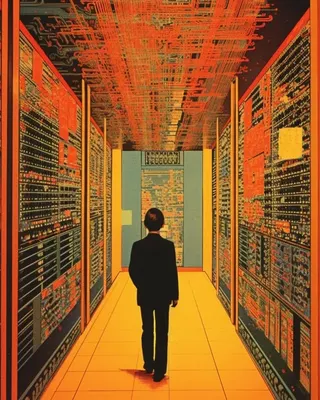 Supercomputer Japanese Style - AI artwork, 2 Jul 2023