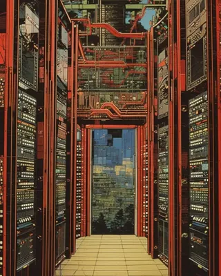 Supercomputer Japanese Style - AI artwork, 2 Jul 2023