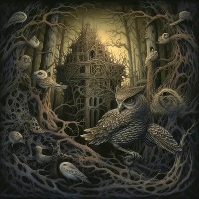 Nature could be dark too - AI artwork, 22 Sep 2023