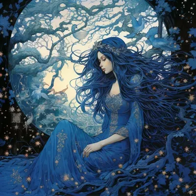 Lúthien . Thank you for the inspiration, @pamietnik_ksiazkowy2022 - AI artwork, 7 Sep 2023