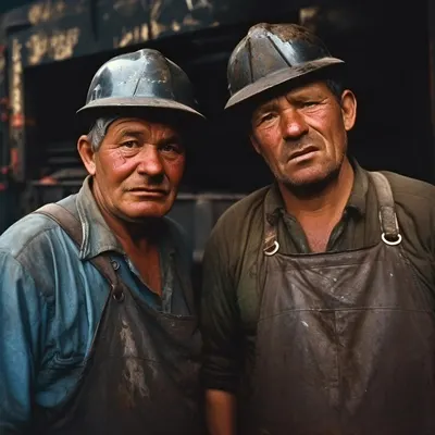 AI Portrait: steelworkers - AI artwork, 19 Sep 2023