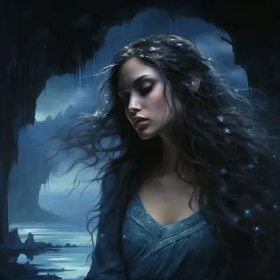 Lúthien . Thank you for the inspiration, @pamietnik_ksiazkowy2022 - AI artwork, 7 Sep 2023