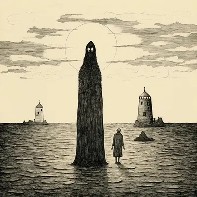 Ghosts of the sea - AI artwork, 25 Sep 2023
