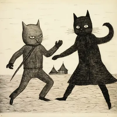 The Catman Strikes Back - AI artwork, 17 Oct 2023