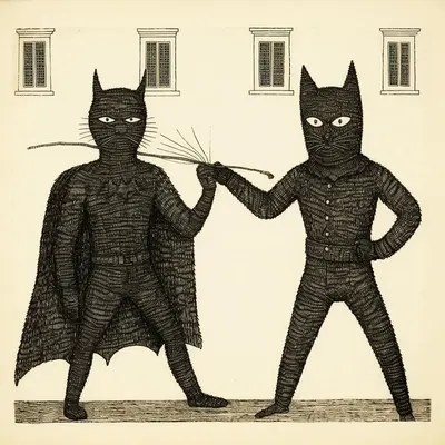 The Catman Strikes Back - AI artwork, 17 Oct 2023