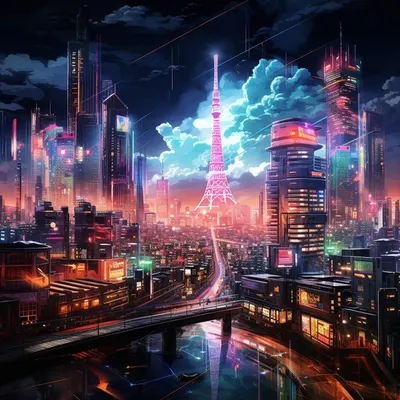 Neon City - AI artwork, 14 Oct 2023