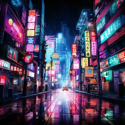 Neon City - AI artwork, 14 Oct 2023