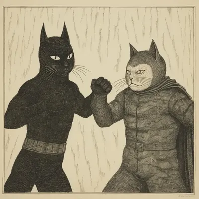The Catman Strikes Back - AI artwork, 17 Oct 2023