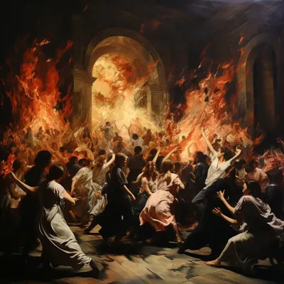 When the fire starts to burn - AI artwork, 29 Oct 2023