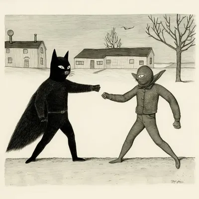 The Catman Strikes Back - AI artwork, 17 Oct 2023