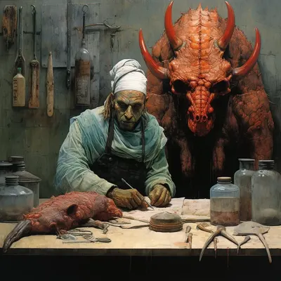 They came and stayed. Meat is Meat - AI artwork, 31 Oct 2023