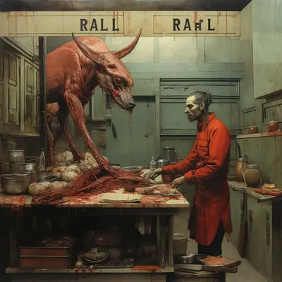 They came and stayed. Meat is Meat - AI artwork, 31 Oct 2023