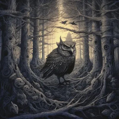 Don't go to the forest - AI artwork, 7 Oct 2023
