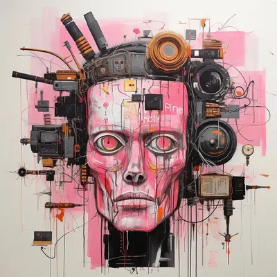 Exploring a new intersection in art: where the gritty essence of street art meets the unconventional charm of pink. As an exploration of contrasts and meanings. In art, skulls often symbolize mortality and introspection. Recasting them in shades of pink disrupts this traditional symbolism, inviting viewers to reconsider their preconceptions. It's a visual experiment in how color can alter perception and meaning. This artwork represents a broader conversation in contemporary art - the interplay between the enduring and the fleeting, the intense and the delicate. It's about finding balance and harmony in dichotomies, and how this tension can lead to new understandings - AI artwork, 29 Nov 2023
