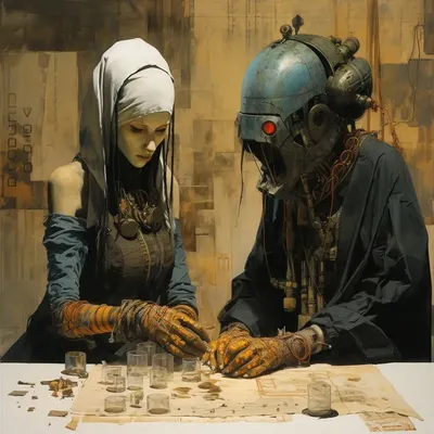 Fortune Tellers Clairvoyance through the technology - AI artwork, 7 Nov 2023