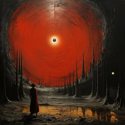 The Black Hole Religion Singularity will come for us, sooner or later. Everyone will go back to the core - AI artwork, 15 Nov 2023