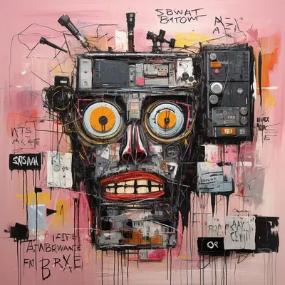 Exploring a new intersection in art: where the gritty essence of street art meets the unconventional charm of pink. As an exploration of contrasts and meanings. In art, skulls often symbolize mortality and introspection. Recasting them in shades of pink disrupts this traditional symbolism, inviting viewers to reconsider their preconceptions. It's a visual experiment in how color can alter perception and meaning. This artwork represents a broader conversation in contemporary art - the interplay between the enduring and the fleeting, the intense and the delicate. It's about finding balance and harmony in dichotomies, and how this tension can lead to new understandings - AI artwork, 29 Nov 2023