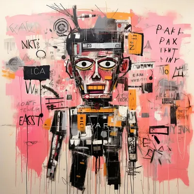 Exploring a new intersection in art: where the gritty essence of street art meets the unconventional charm of pink. As an exploration of contrasts and meanings. In art, skulls often symbolize mortality and introspection. Recasting them in shades of pink disrupts this traditional symbolism, inviting viewers to reconsider their preconceptions. It's a visual experiment in how color can alter perception and meaning. This artwork represents a broader conversation in contemporary art - the interplay between the enduring and the fleeting, the intense and the delicate. It's about finding balance and harmony in dichotomies, and how this tension can lead to new understandings - AI artwork, 29 Nov 2023