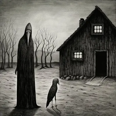 Ghosts of polish village In the shadowed corners of Poland's history lies the chilling legend of the Polish Eagle Ghost—a spectral embodiment of the nation's anguish and torment. Amidst the partitions that fractured the land, a haunting apparition emerged—a ghostly eagle, its form a twisted reflection of the nation's agony. Legends whispered of its eerie cries echoing across battlefields, foretelling imminent tragedy. Rumors spoke of cursed souls bound to the phantom, condemned to relive the nation's darkest chapters. Historians intertwined documented horrors with sightings of this spectral eagle, blurring the lines between fact and folklore. The Polish Eagle Ghost, a symbol of enduring resilience and the haunting legacy of a nation scarred by invasions, remains an enigmatic presence in Poland's tumultuous history—a specter of unspoken horrors that echo through the ages - AI artwork, 19 Nov 2023