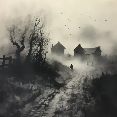 Polish village is the place that made me. 1993 - 2011 - AI artwork, 12 Dec 2023