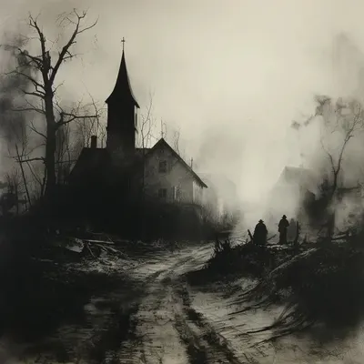 Polish village is the place that made me. 1993 - 2011 - AI artwork, 12 Dec 2023