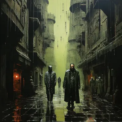 Keep the streets empty. He woke up - AI artwork, 11 Dec 2023