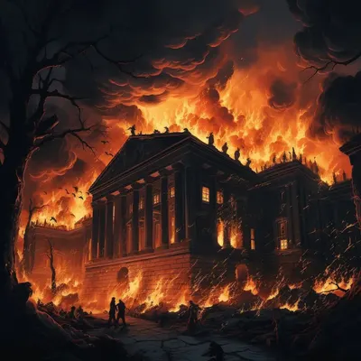 Keynes and his central banks should experience the hell they've funded for us - AI artwork, 4 Dec 2023