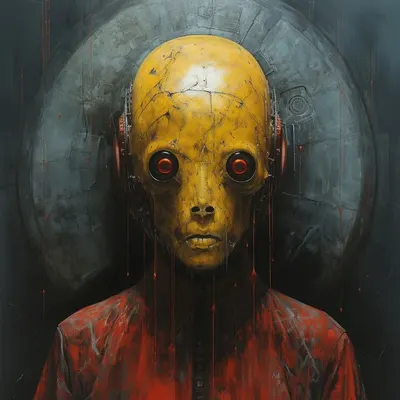 In the ethereal realm, amidst swirling shadows and whispers of forgotten sorrows, there existed a being of malevolent allure. Their gaze, a vortex of darkness, devoured the purity of souls, leaving a trail of shattered innocence in their wake. Legends whispered of their descent from a realm of lost spirits, cursed to consume the very essence of goodness, their eyes forever haunting the ethereal tapestry of existence - AI artwork, 3 Dec 2023